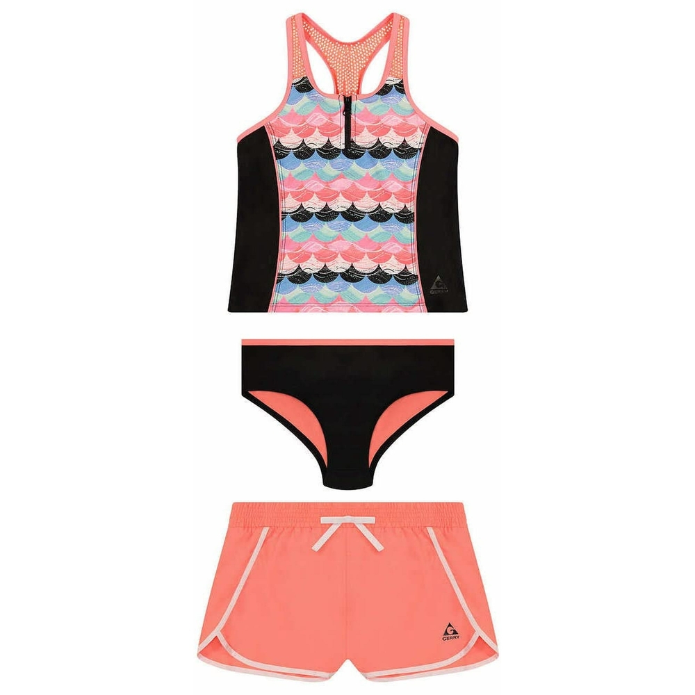 Gerry Weber Kids Swim Rashguard Set - Coral and Black